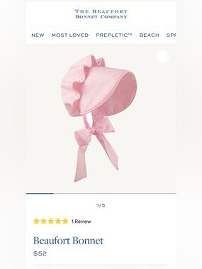 Beaufort Bonnet - Pink Greenbrier Gingham 3T-4T